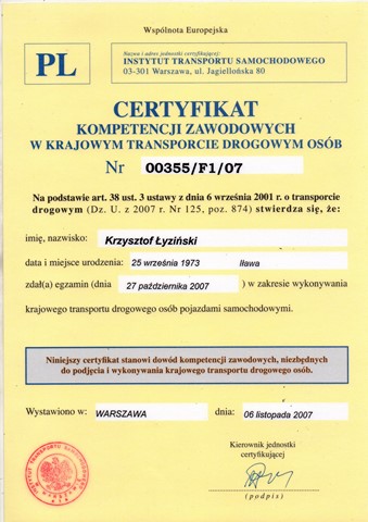 cert1 Certyfikat